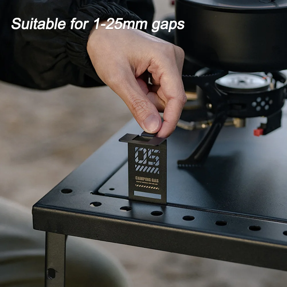 Butane Gas Tank Hanger Clip Stainless Steel Camping Table Hangers Portable Camping Gas Hanger Clip for IGT Camping Table