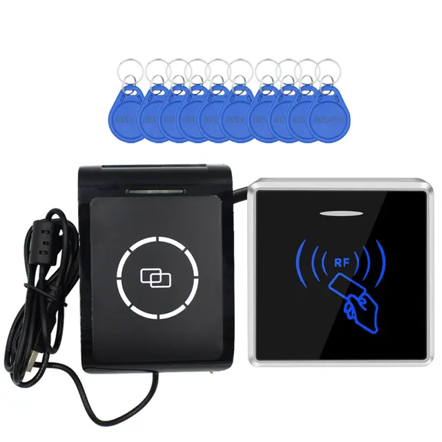 Anti Copy Encryption Anti Duplication Access Control Card Reader Kit Anti-copy RFID Card + USB Card Sensor + Wiegand Card Reader 6