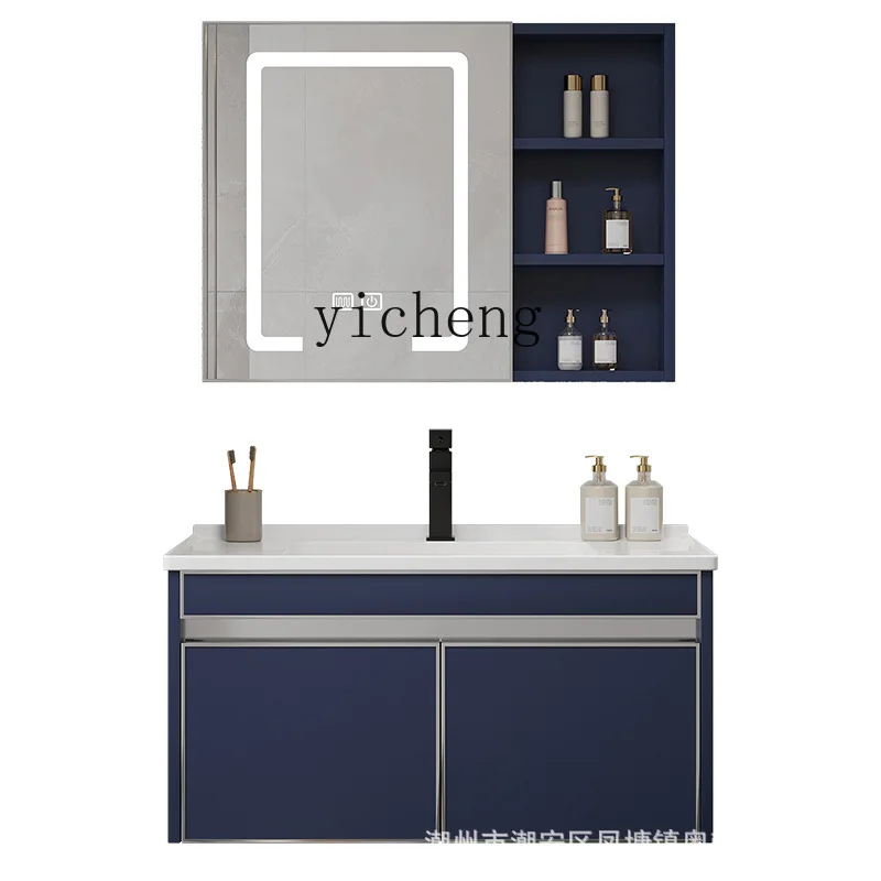 

XL Stainless Steel Ceramic Integrated Wash Basin Bathroom Cabinet Washbasin Cabinet Combination Wash Basin