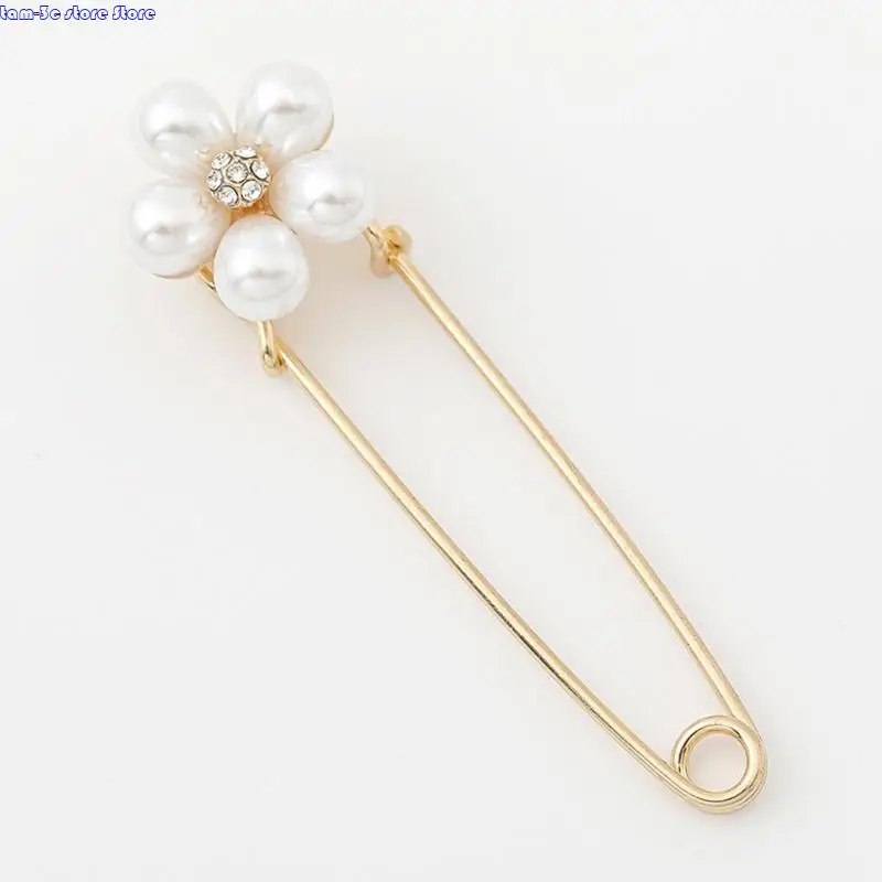 D0UA 10pcs 꽃 안전 핀 가디건 칼라 칼라 클립 장식 브로치 청바지 허리 조향자 바지 셔츠 드레스를위한 핀