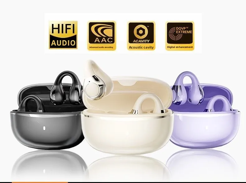 2025 New Cross-border Bluetooth Ear Clip Headphones with Long Battery Life, Open