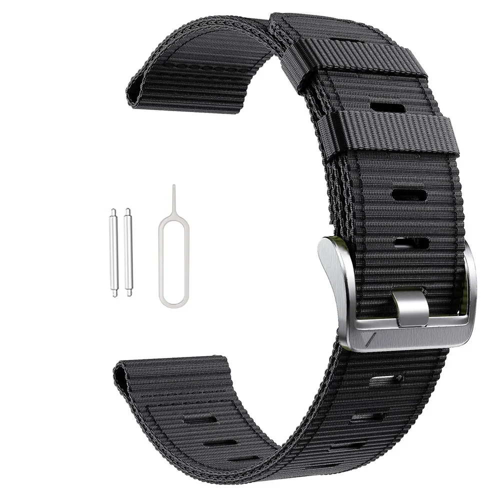 Rugged Nylon Replacement Strap for Garmin Instinct Watch - 22mm Band
