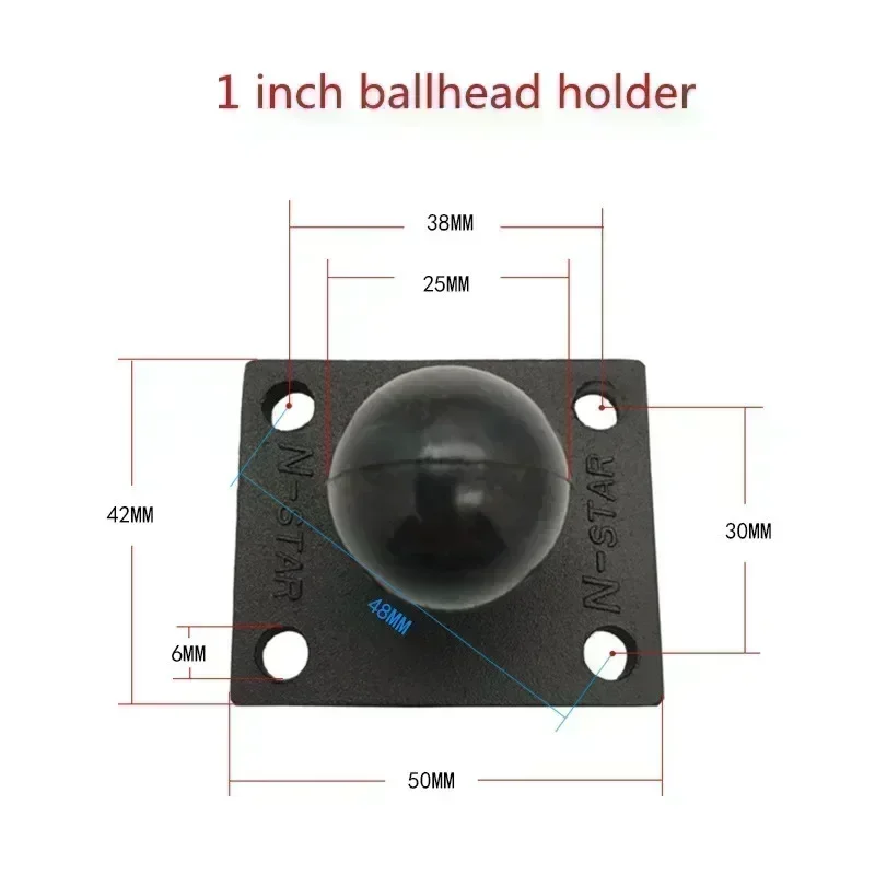 Gadgets Extension Arm Sturdy Claw Holder Double Socket Arm Round AMPS Base Adapter 1 Inch Mount Gadgets Extension Arm