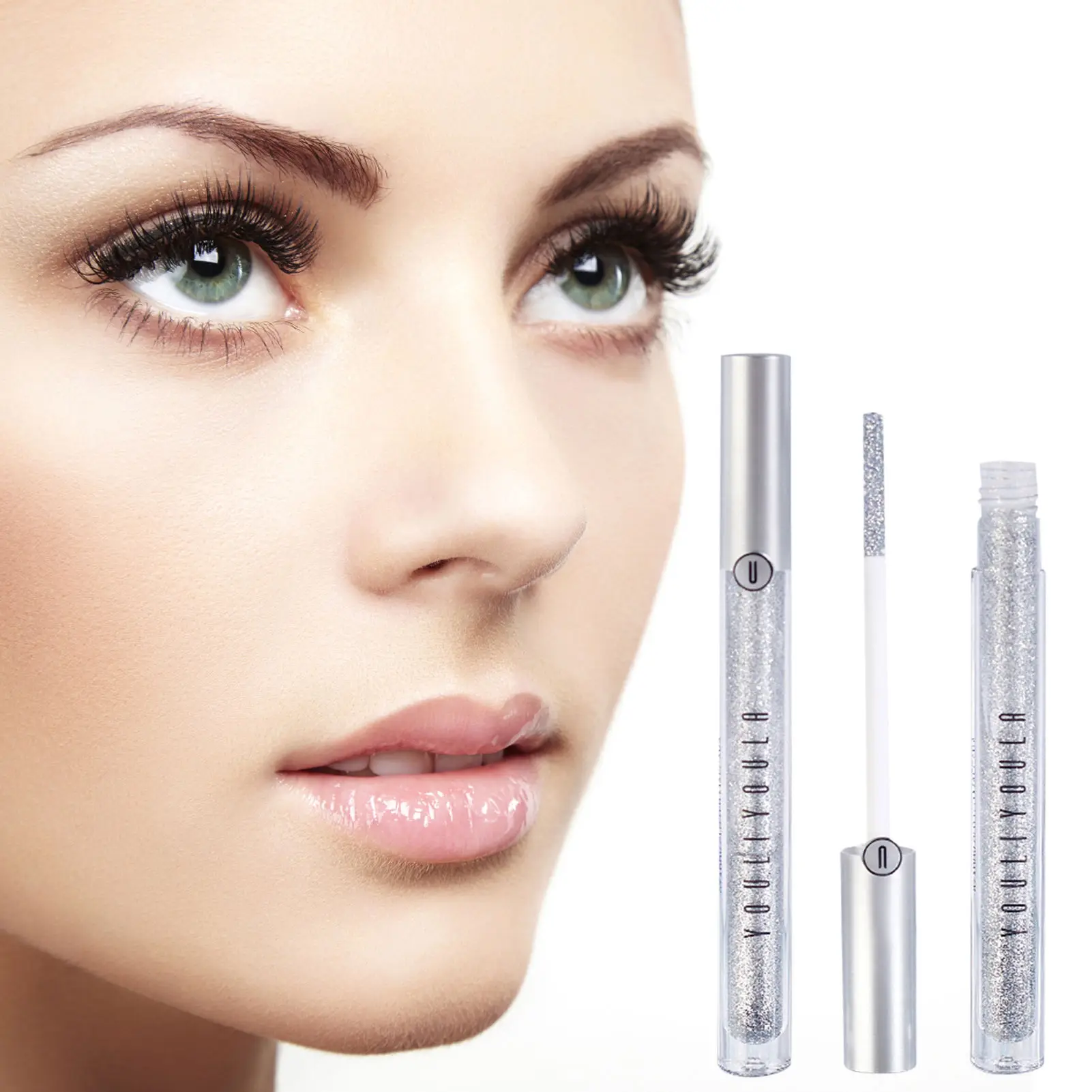 Glitter Mascara Waterproof Glitter Shiny Mascara No Smudging Bright