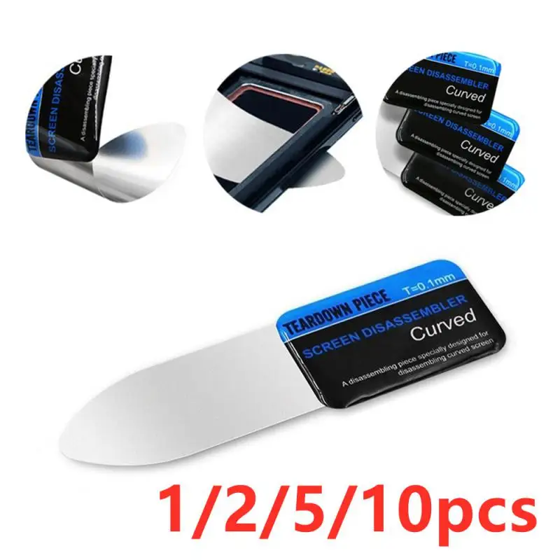 

1/5/10PCS Mobile Phone Curved LCD Screen Spudger Opening Pry Card Tools Ultra Thin Flexible Mobile Phone Disassemble Steel Metal