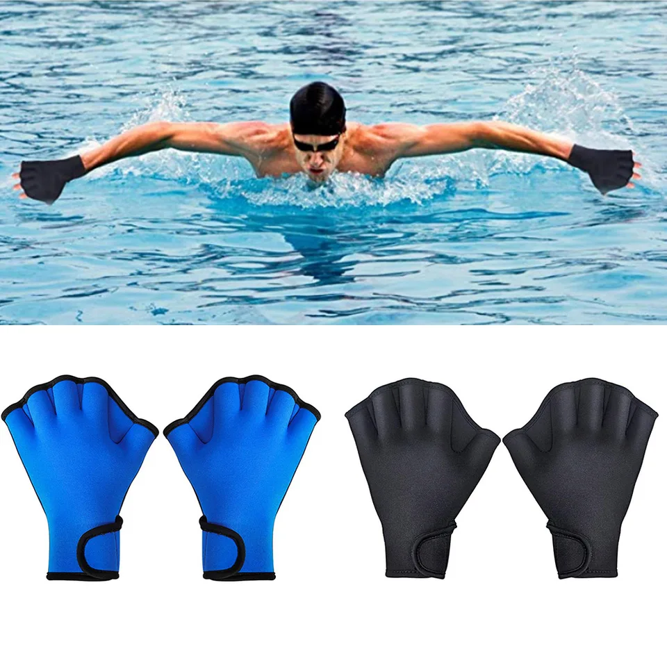 Guanti Da Nuoto Palmato In Silicone - Taglia M, Blu, Per Snorkeling, Surf E Allenamento - Foto 11