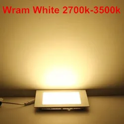 Energy - Efficient Dimmable Square LED Recessed Ceiling Light - Dimmable  9W (Warm White)