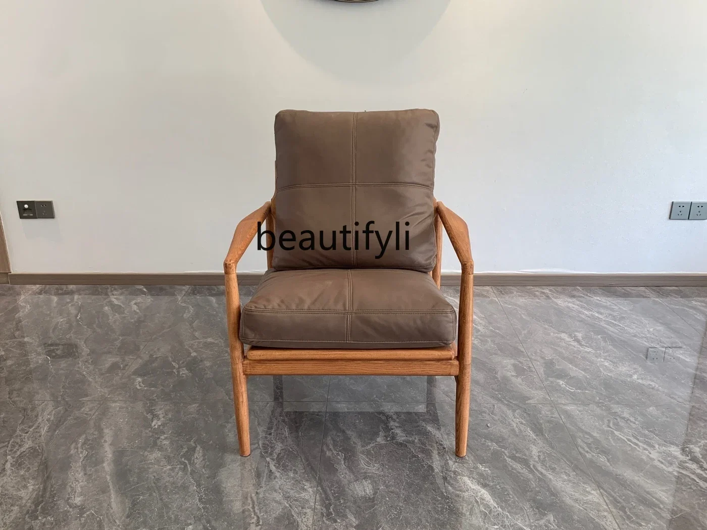 

Скандинавский итальянский минималистичный обеденный стул из массива ясеня, мягкое кресло