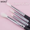 Tapered Crease Brush Large Small and Medium-sized Crease Makeup Brush Eyeshadow Crease Makeup Tool 100% Goat Hair & Copper Tube 4