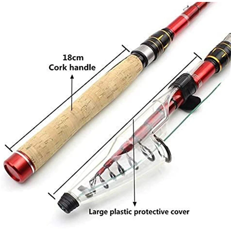 Description Picture 3 of itemHigh Quality 1.6m-2.7m Fishing Rod Carbon Fiber Lure Rod Short Travel Lightweight Rod Telescopic Super Hard Fishing Rod