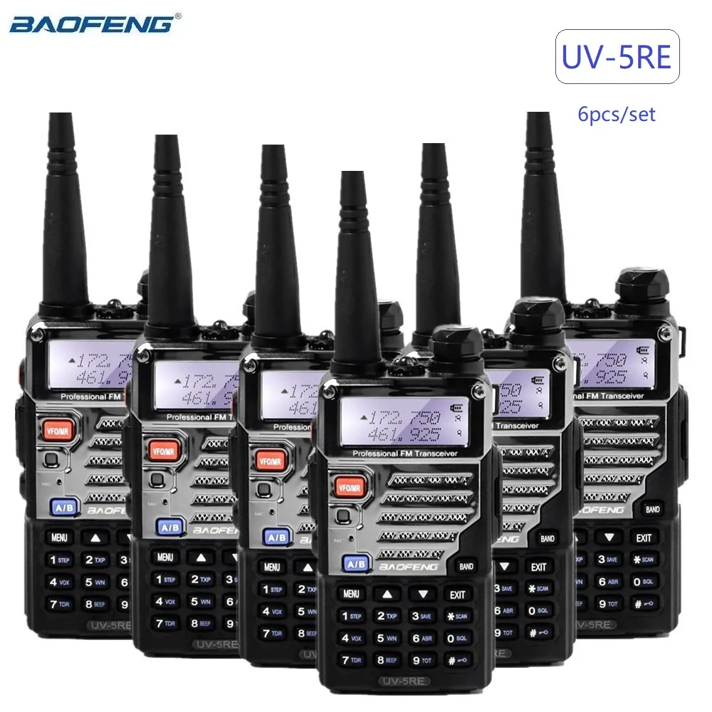 6pcsDualBandWalkieTalkieBaofengUV5RETwoWayRadioScannerhf