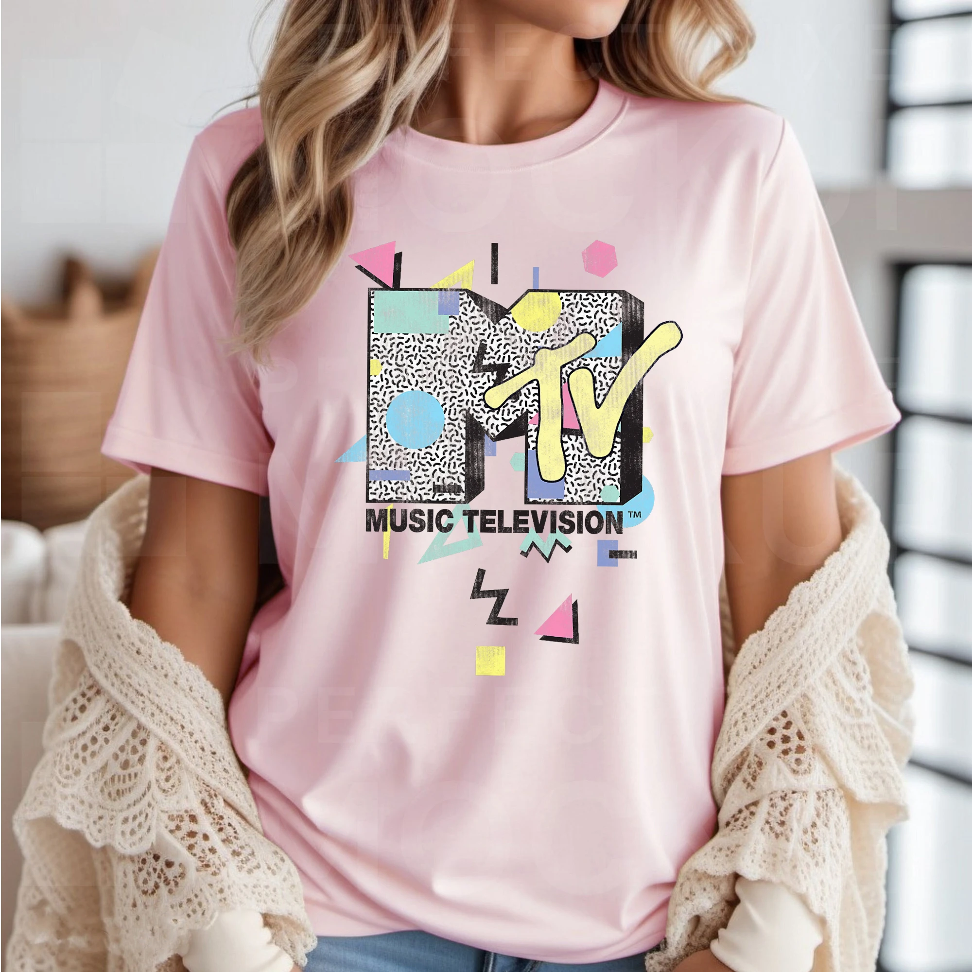 MTV Retro 90's Shape Design Logo Graphic T-Shirt, MTV Logo Shirt, MTV Music Tee, Disney Vacation Shirt, Disneyland Family Shirt