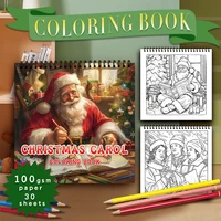 30 Sheets Adult Spiral Colouring Book, 8.3x 8.3 inch 100gsm Thick Paper, Perfect for Back to School Gifts, Halloween Gifts 2