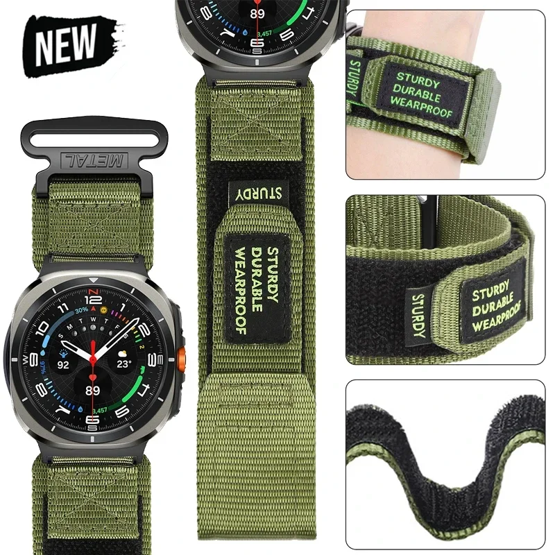 Nylon Loop Strap for Galaxy Watch Ultra - Sport Wristband Bracelet