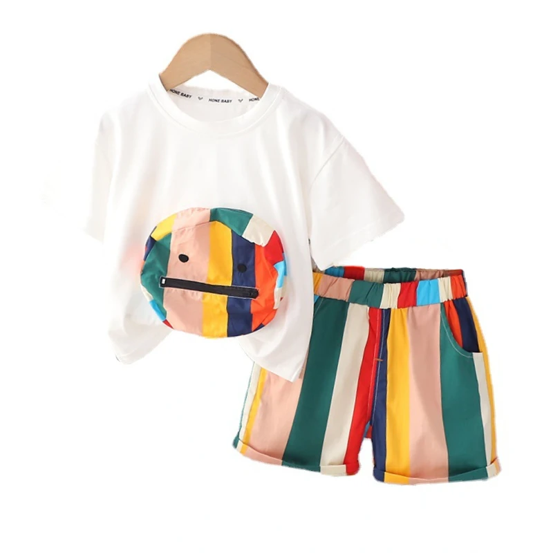 

New Summer Baby Boys Clothes Suit Children Girls T-Shirt Shorts 2Pcs/Sets Infant Outfits Toddler Casual Costume Kids Sportswear