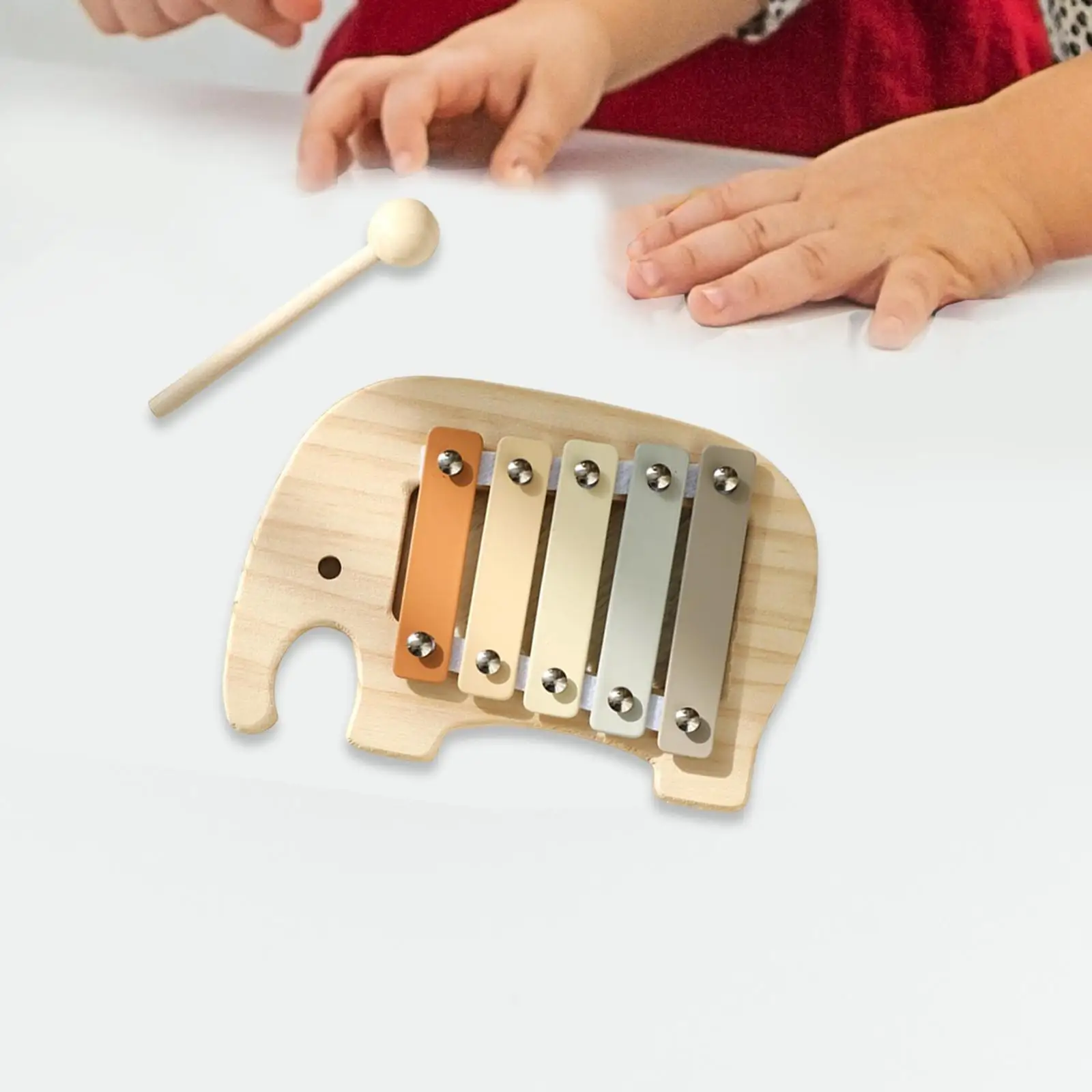 5 Note Wood Xylophone Percussion Instrument Hand Percussion Montessori Hand