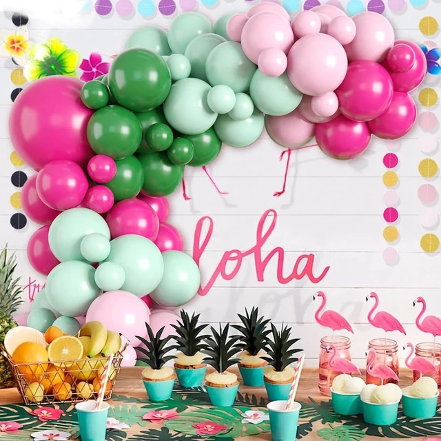 Pink And Green Birthday Balloons