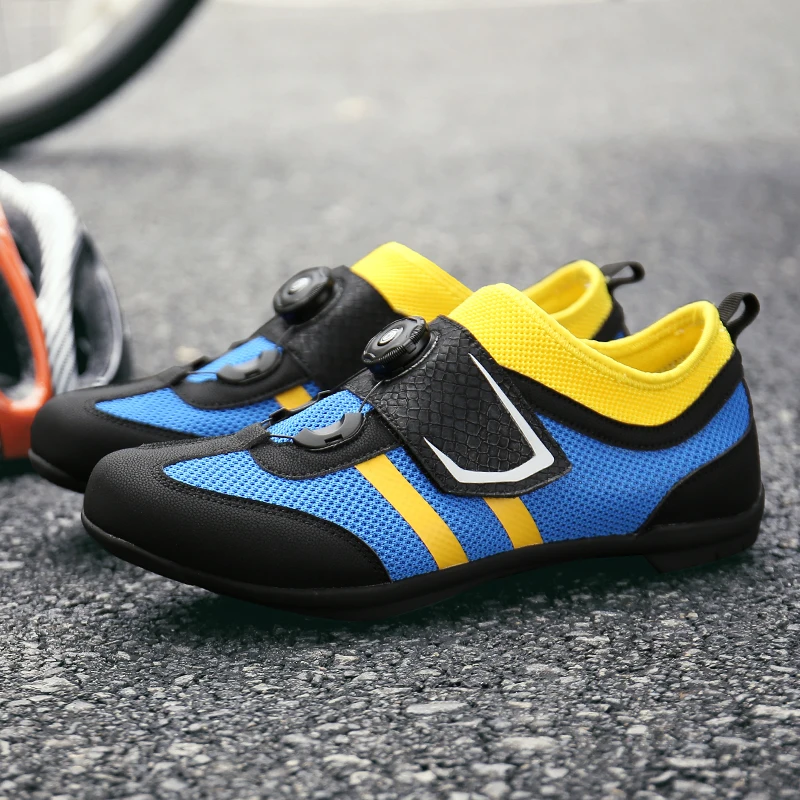 Rubber Bicycle Sport Shoes Mesh Breathable Men Women Daily Outdoor Road Cycling Training Sneaker Cycle Practice Shoes