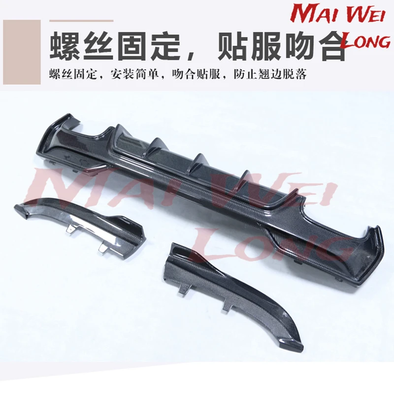 For Bmw 4 Series G22 G23 M440I Mtech 420 2020 2021 2022 Real Carbon Fiber Rear Trunk Diffuser Bumper Exhaust Lip Spoiler Cover