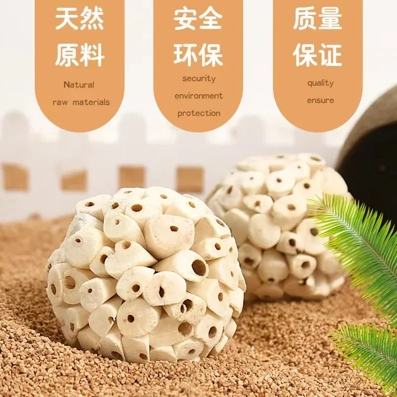 Bird Toys Natural Sola Balls Soft Chew Shred Foraging Toy for Parrot Parrotlet Budgie Finch Macaw 6cm juguetes para p&aacute;jaros