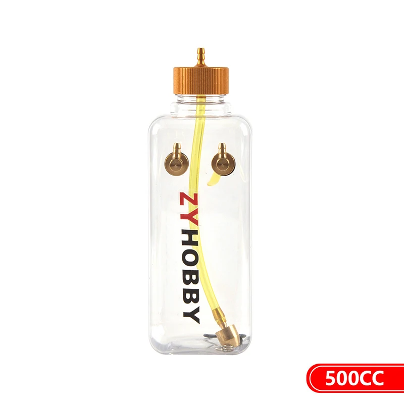 Pcivzxam RC Kraftstofftank 300CC Transparent – Für Gas & Nitro Flugzeuge, CNC Metall Deckel