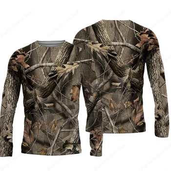 Men's 3D Camouflage Long Sleeve T-shirt 1