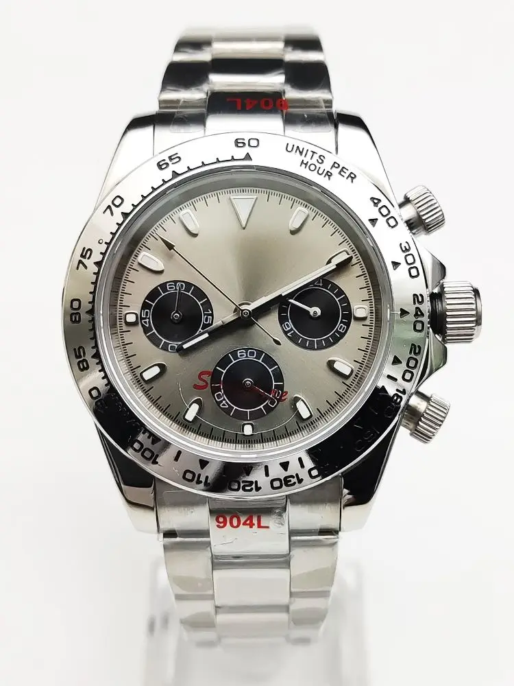 クロノグラフ腕時計VK63クォーツ搭載 サファイアガラス風防 メンズクォーツ時計,クロノグラフ,サファイアクリスタル,ステンレス