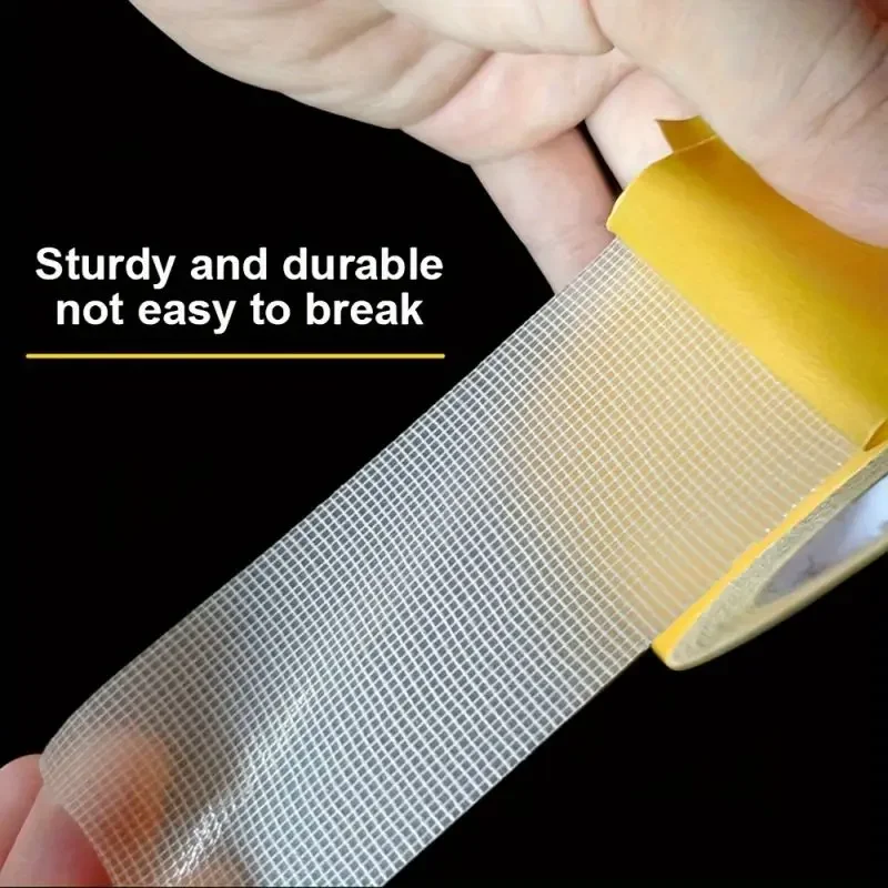 Ultra-Thin Heavy-Duty Double Sided Adhesive Tape – Translucent Mesh, Waterproof, and Traceless