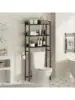 Over The Toilet Storage Rack 3 Tier Bathroom Organizer Over Toilet Freestanding Space Saver Toilet Stand with 2 Hooks Ba 1