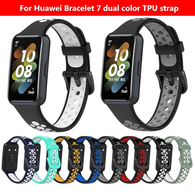 2pz Correa Para Huawei Band 7 Colores Lisos Tpu + Mica