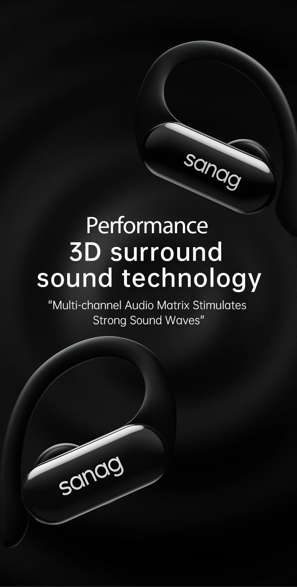 Sanag Z22S Pro Ear Hook True Wireless Earbuds description image 4