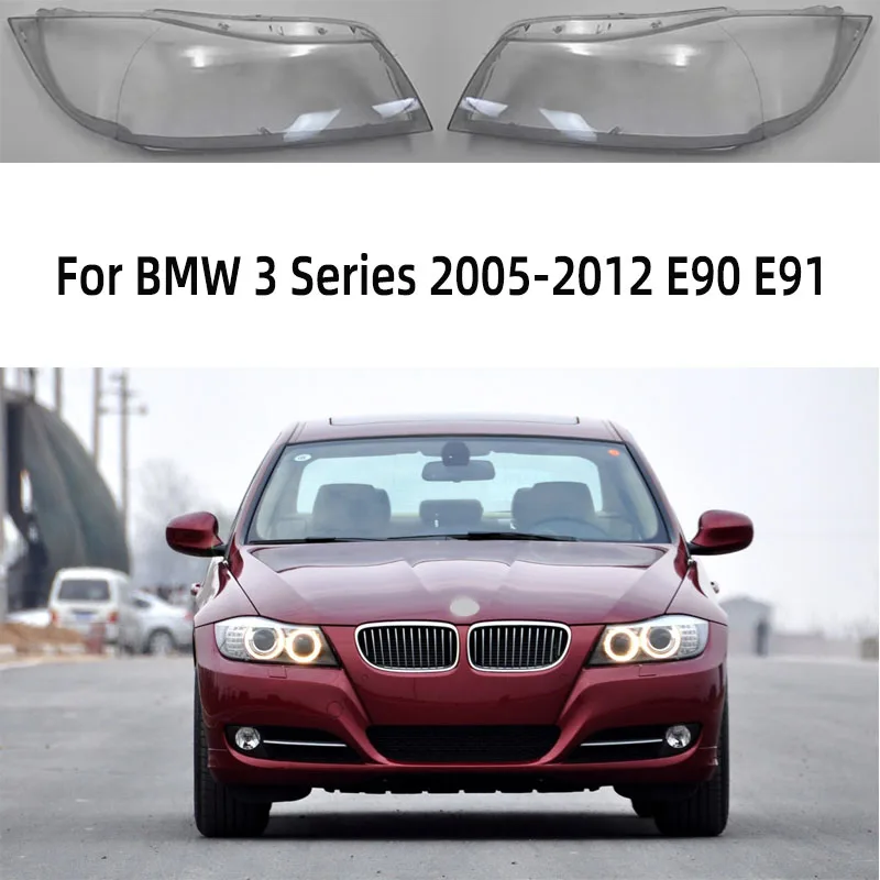 Front Headlight Lens Cover For BMW 3 Series 2005-2012  BMW E90 E91 318 320 325 328 335 Lampshade Headlamp Shell Headlight Cover 1