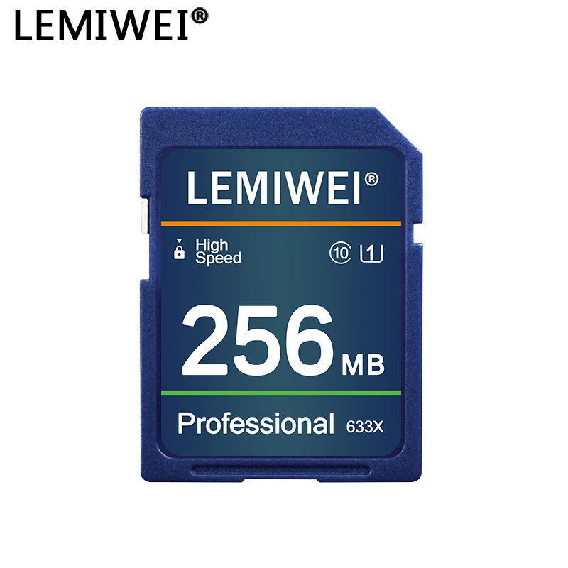 실제 용량 Lemiwei SD 메모리 카드 고속 256MB 512MB 클래스 10 USH-1U1 진한 파란색 1GB 2GB 카메라 파일 저장용