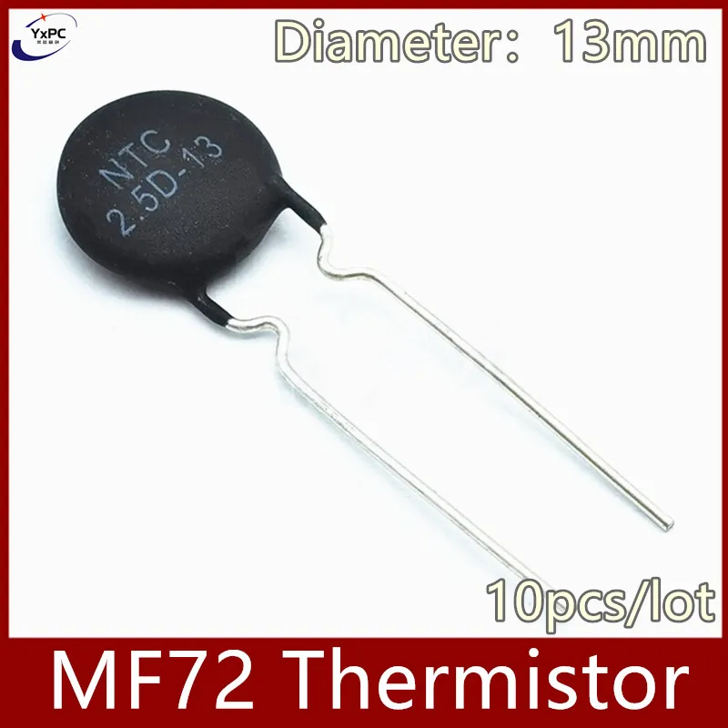 10pcs MF72 Thermistor Resistor 10D-13 10R 47D-13 47R 1.3D-13 1.3R 1.5D-13 1.5R 2.5D-13 2.5R 3D-13 3R 5D-13 5R 8D-13 8R  NTC 13mm 10pcs mf72 thermistor resistor 3d 7 3r 5d 7 5r 8d 7 8r 10d 7 10r 12d 7 12r 16d 7 16r 22d 7 22r 33d 7 33r 50d 7 50r ntc resistors