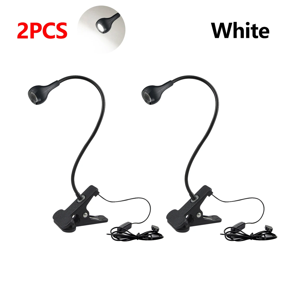 USB-Powered LED Bedside Lamp with Flexible Gooseneck and Eye-Friendly Illumination