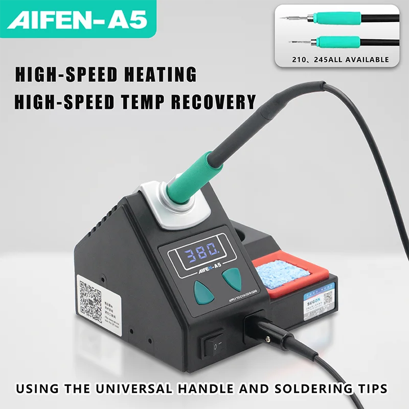 AIFEN A5 Soldering Station Compatible JBC Soldering Iron Tips C210/C245/C115 Handle Lead-free Electronic Welding Rework Station 3