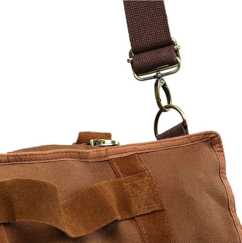 Portable Bartender Canvas Tool Bag - Multifunctional Professional Cocktail Mixer & Shaker Set with Buckle
