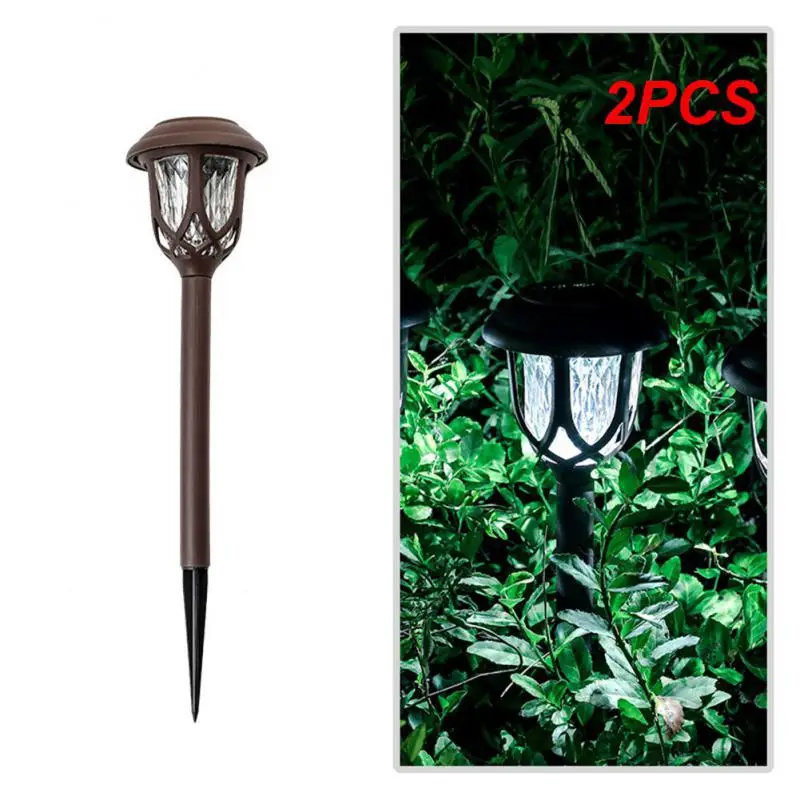 

2PCS Led Solar Ground Light White Corrosion Resistance With Main Switch Intelligent Light Control Rainproof Garden Decorations