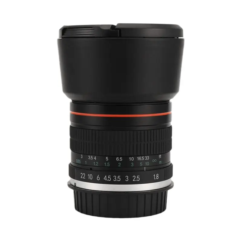 ELECT-85mm F1.8 카메라 렌즈 (캐논용) F1.8 대구경 고정 초점 인물 사진 매크로 수동 초점 SLR 카메라 렌즈