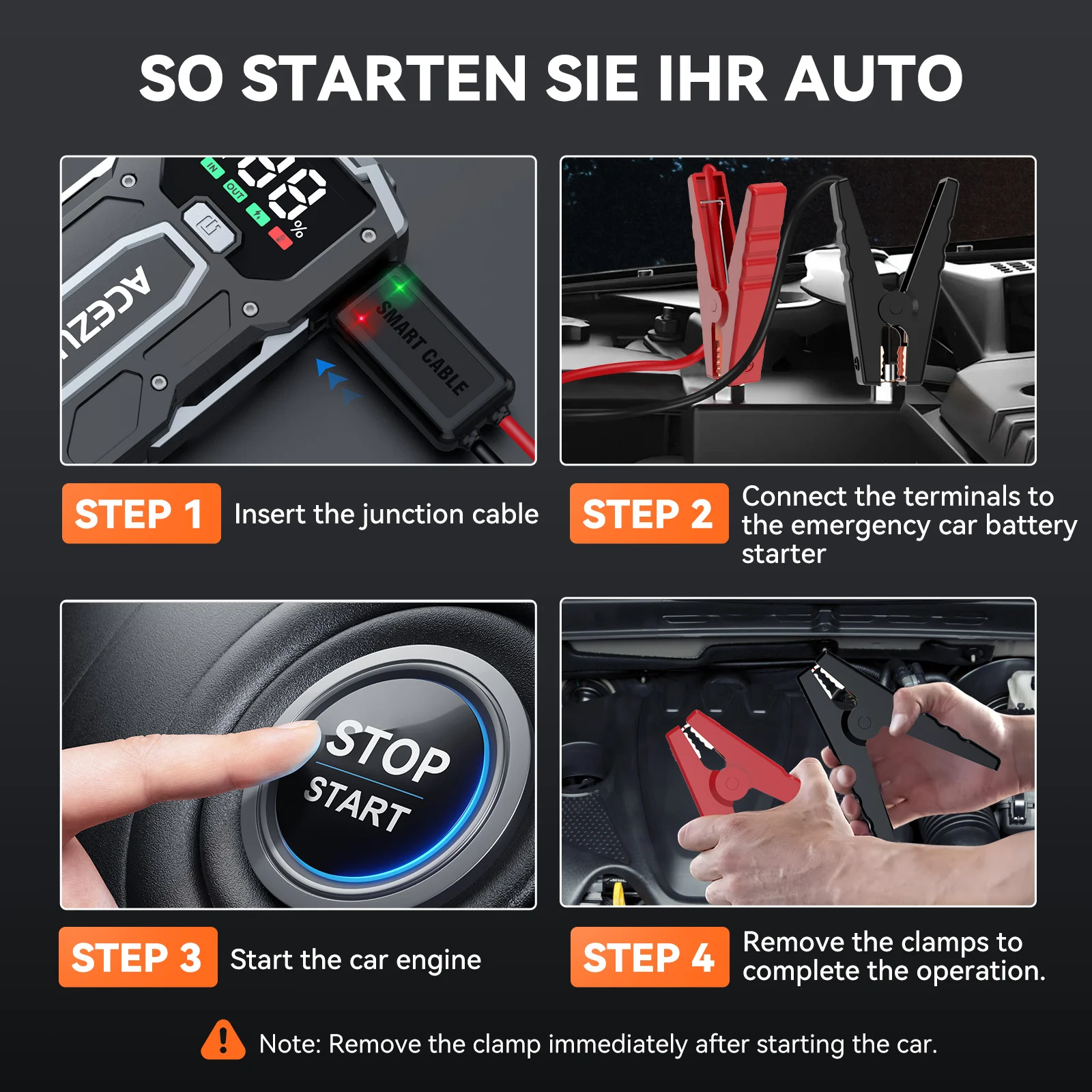 12800mAh 3000A Car Jump Starter Power Bank 12V Portable Car Battery Booster Charger Starting Device 6