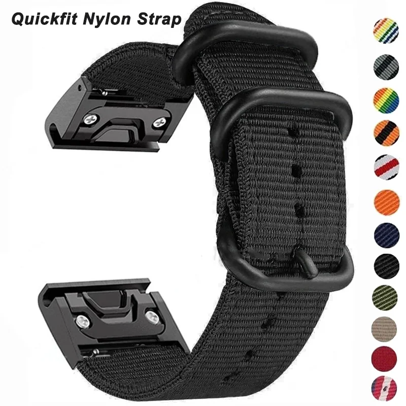 Quickfit Nylon Watch Strap - 22mm/26mm Sport Band Replacement