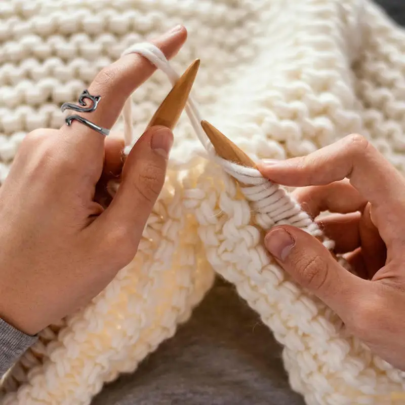 Finger Ring Jewelry Accessories Adjustable Rings Opening Ring Badminton T Shirt Cat Ring Alloy Geometric With Adjustable Opening Design Multi-function Knitting Crochet Hook Fashion Jewelry Decor