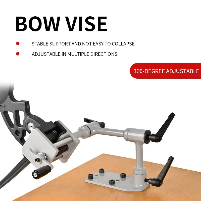 Huntinghome Étau à arc universel parallèle réglable en métal pour tir à l' arc, outil de chasse et de tir à l'arc, accessoires d'équipement professionnel