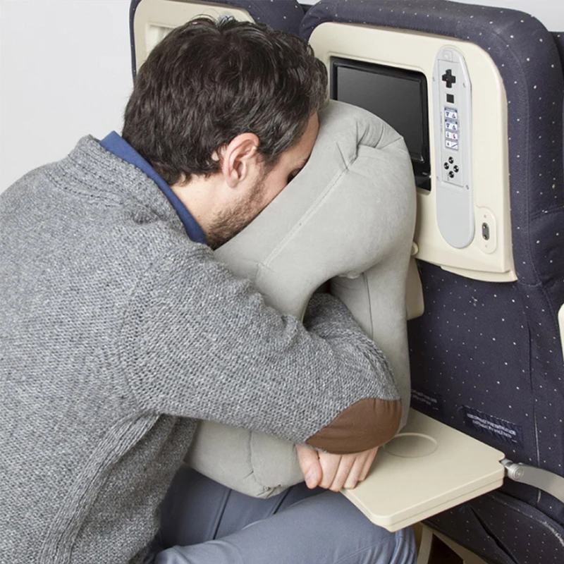 Travel Sleep Pillow Inflatable Car Sleep Artifact Long Distance Flight High Speed Press Office Classroom Lunch Break Accessory