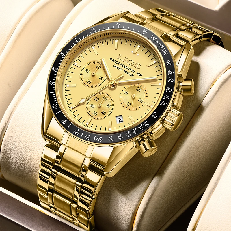 

LIGE Classic Casual Watch for Men Stainless teel Sport Waterproof Male Watches Quartz Mens Wrist Watch Relogio Masculino