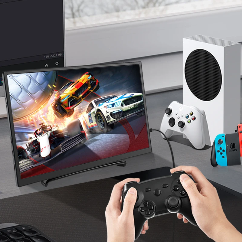 10.5 inch Portable Monitor 1280P 100%SRGB 420cd/m2 With dual speakers Mini HDMI interface For Laptop PC PS4 Game Console