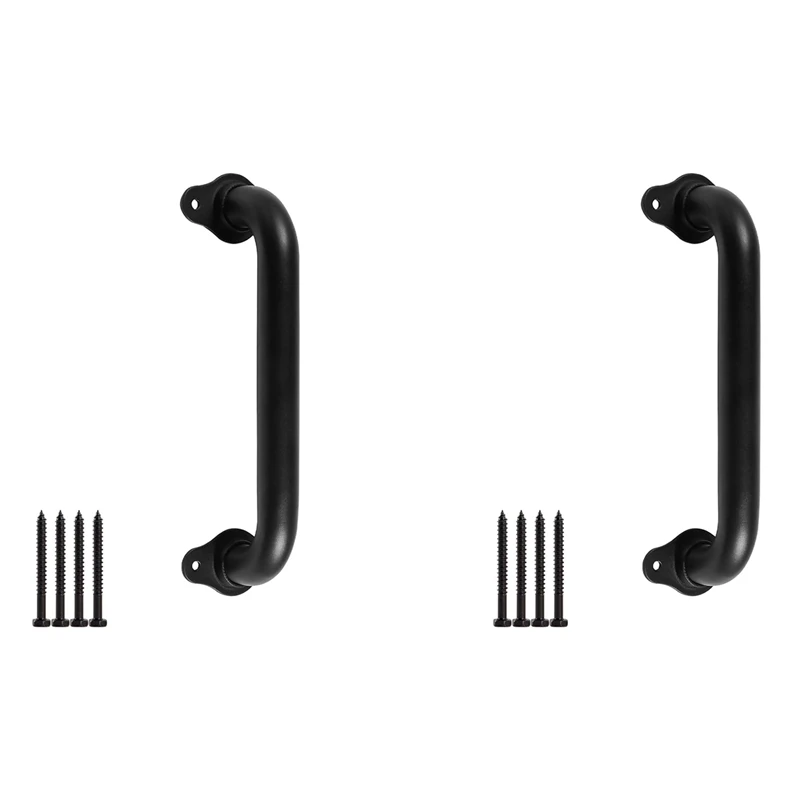 

HOT SALE 2pcs 10 Inch Metal Industrial Pipe Wall Handrail - Pipe Barn Door Pull Handle, Staircase Steps Handrail