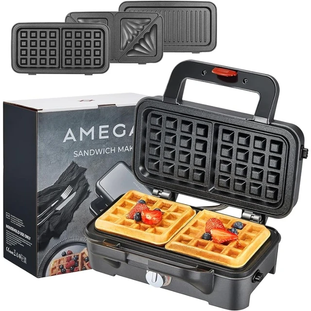 3 in 1 Sandwich Maker, Waffle Maker with Removables Plates, Panini Press  Waffle Iron Set with 5-gear Temperature Control - AliExpress