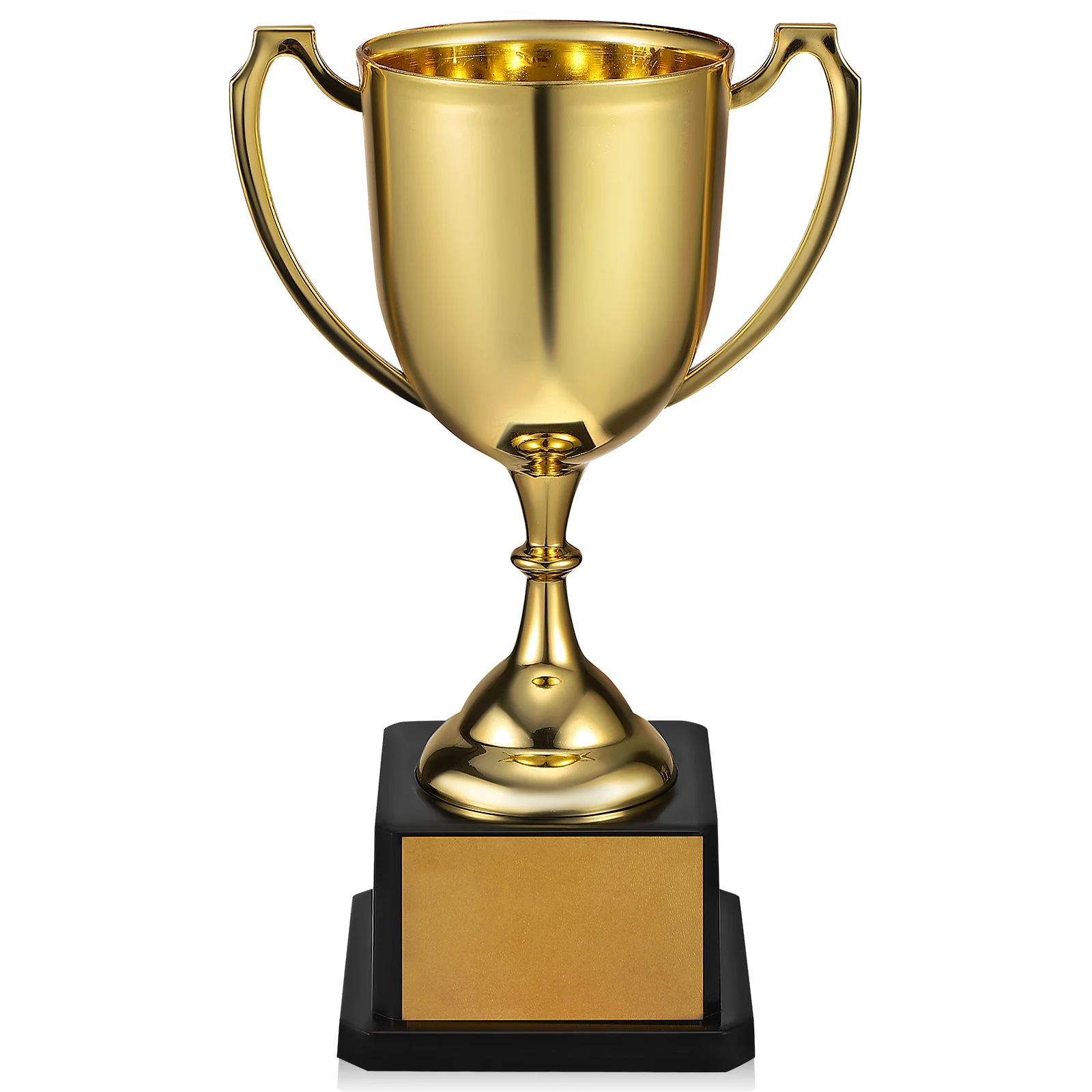 Square Base Gold Trophy Plastic Award Mini Trophies Sports Souvenirs Team Gifts Business Awards Commemorative Cups Victory