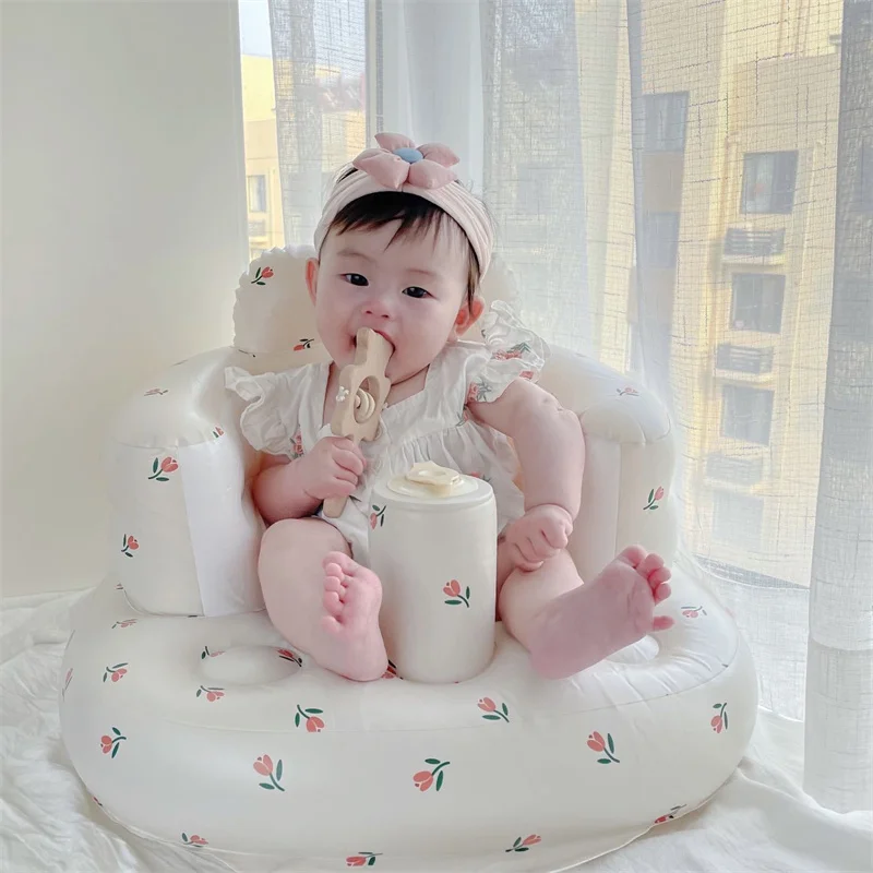 

Baby Seat Multifunctional PVC Inflatable Armchair Baby Sofa Kid Bathroom Seat Infant Baby Feeding Chair Bathing Stool Baby Chair